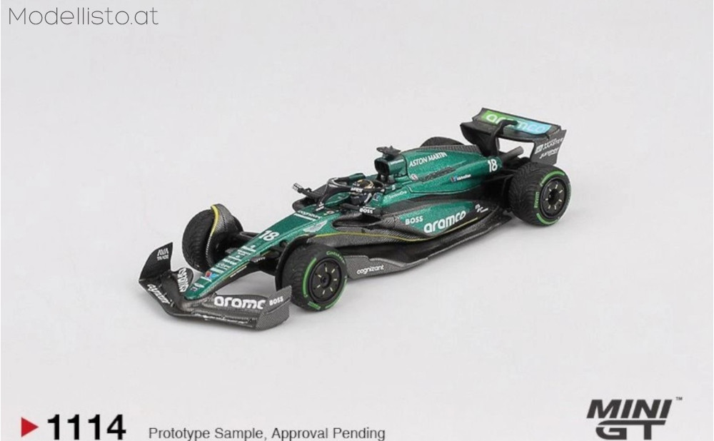 MGT1114 MiniGT F1 2024 Aston Martin AMR24 #18 Lance Stroll Canadian GP, green/black