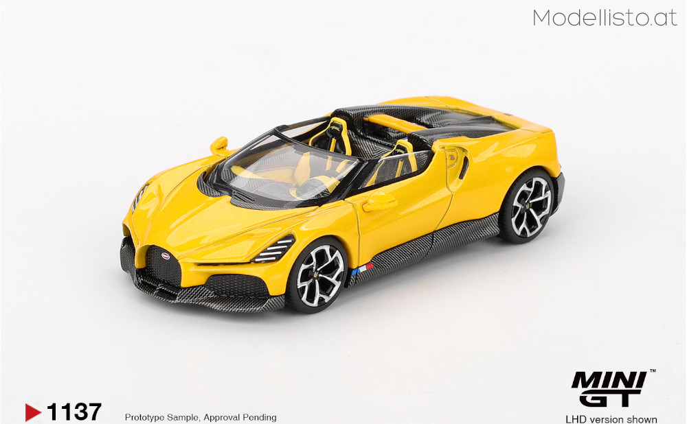 MGT1137 MiniGT BUGATTI W16 MISTRAL YELLOW 2023
