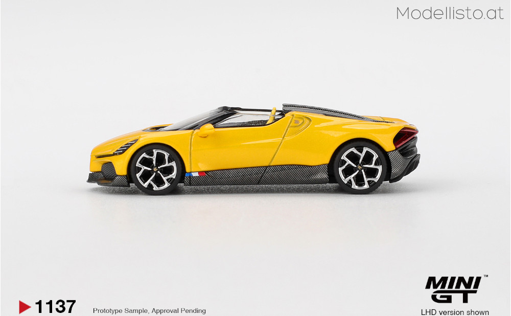 MGT1137 MiniGT BUGATTI W16 MISTRAL YELLOW 2023