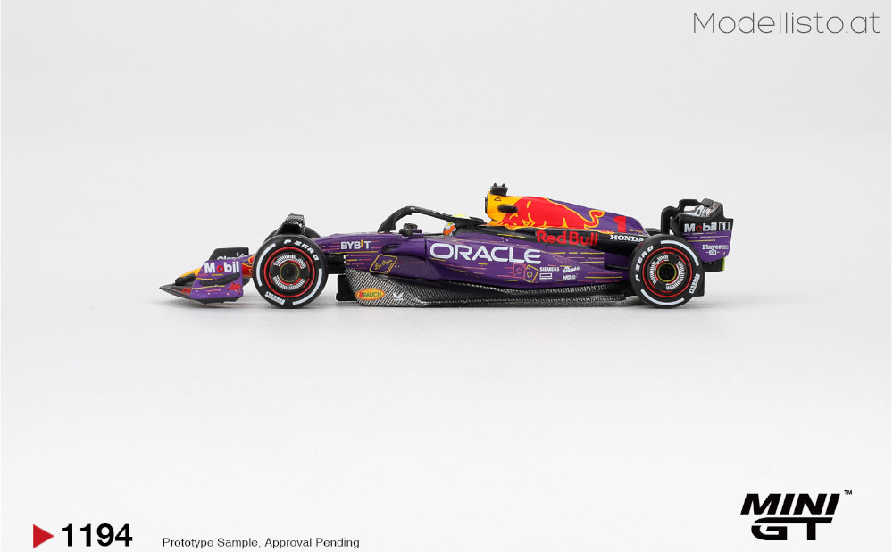 MGT1194 MiniGT F1 Oracle Red Bull Racing RB19 #1 2023 F1 Las Vegas GP Winner Max Verstappen