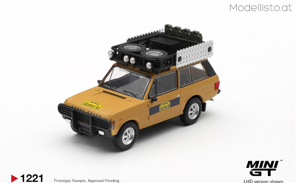 MGT1221 MiniGT LAND ROVER RANGE ROVER CAMEL TROPHY K.STOPPA & A.VALLDORF SUMATRA 1981