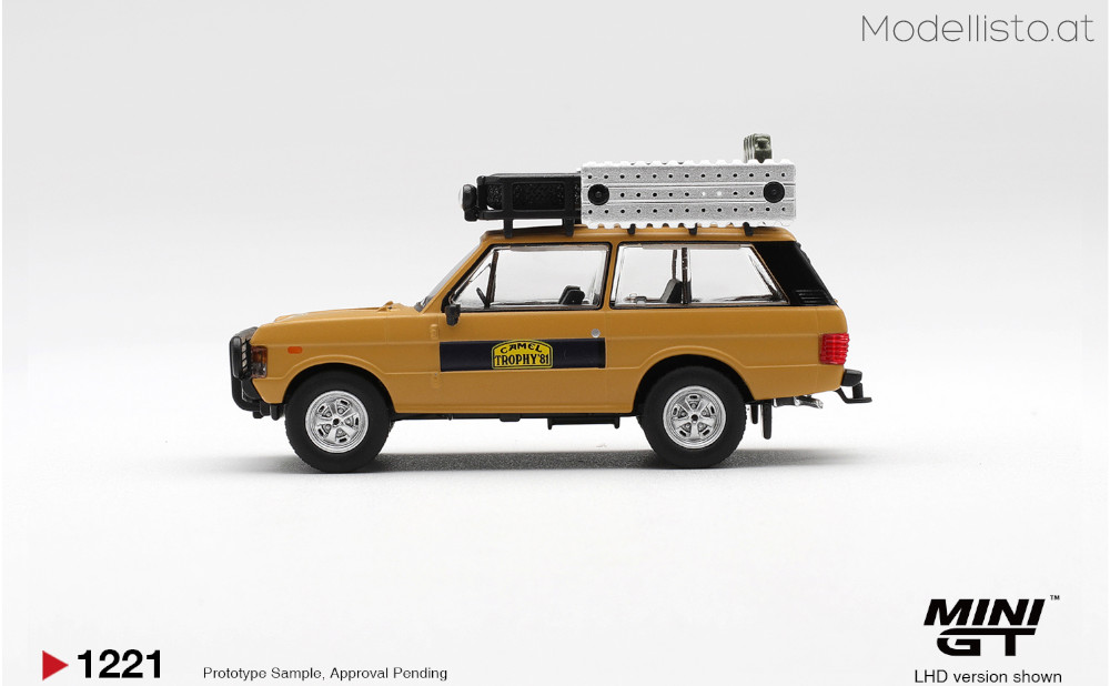 MGT1221 MiniGT LAND ROVER RANGE ROVER CAMEL TROPHY K.STOPPA & A.VALLDORF SUMATRA 1981