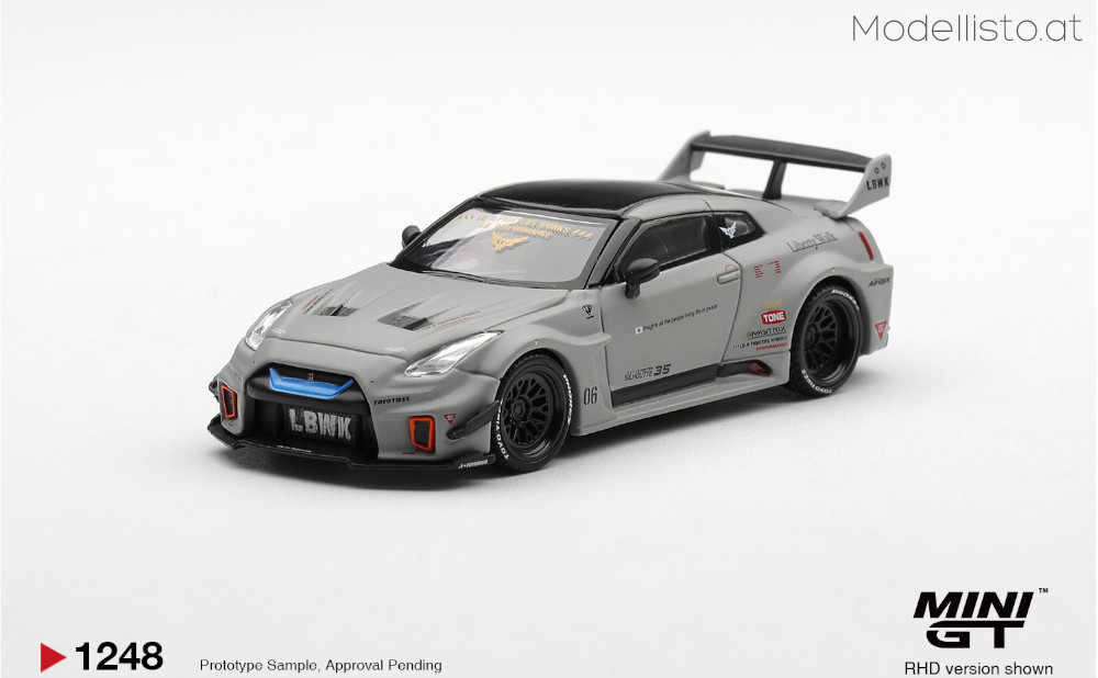 MGT1248 MiniGT NISSAN GTR R35 LB-SUPER SILHOUETTE GT-RR VER1 MATT GREY 2026