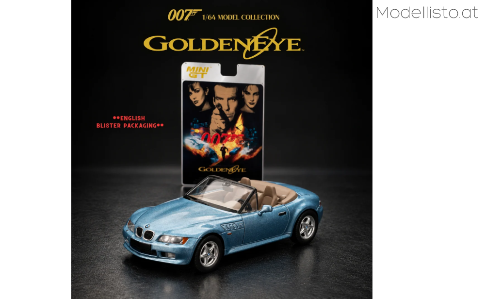 MGT00914-007E MiniGT BMW Z3 007-Golden Eye englischer Blister