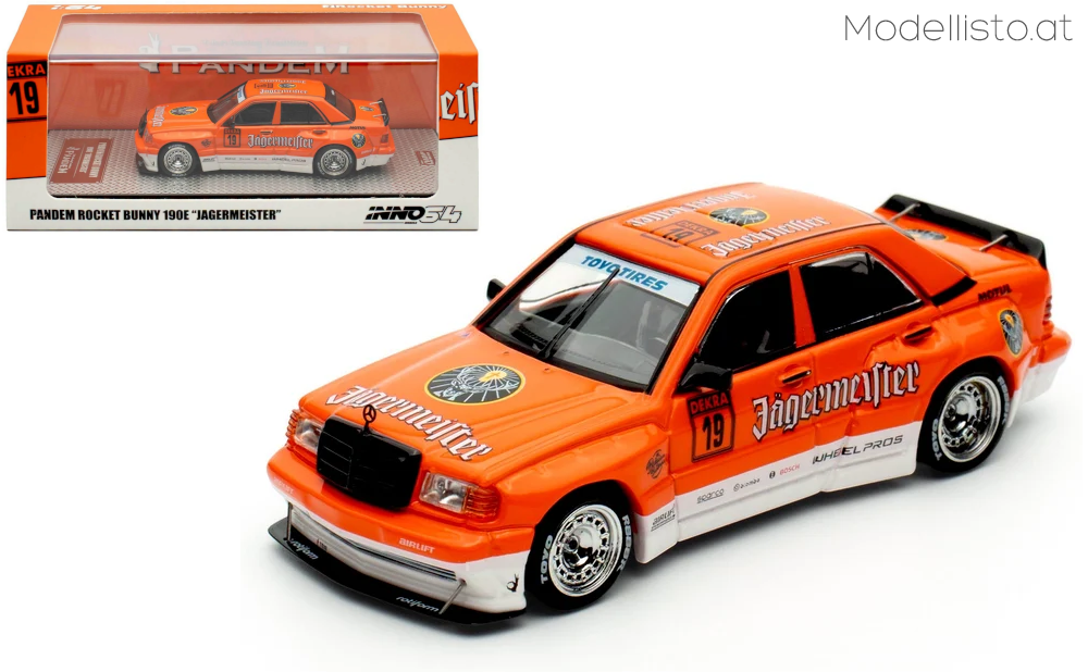 IN64-190EP-JGMT INNO64 Mercedes 190E Pandem Rocket Bunny Jägermeister
