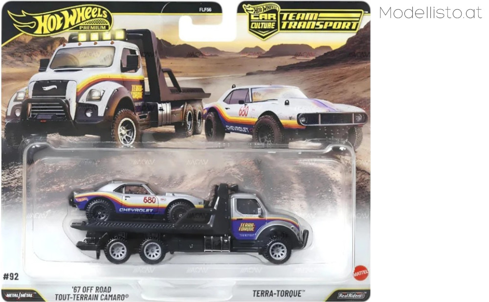 JHX93 Hotwheels 1967 Off Road Tout-Terrain Camaro & Terra-Torque