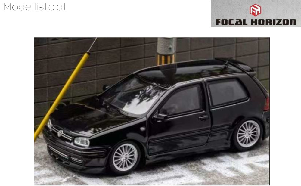 FH029 Focal Horizon 1/64 Volkswagen VW Golf MK4 with opening hood, black