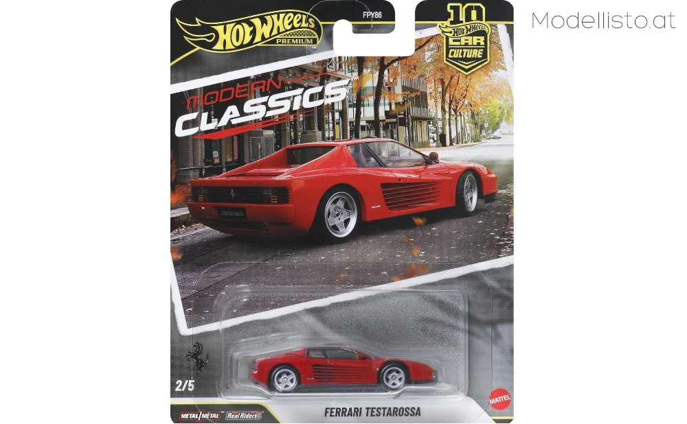 JKF00 Hotwheels Ferrari Testarossa, red