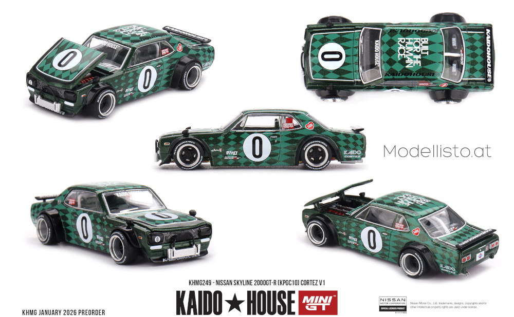 KHMG249 MiniGT/Kaido House NISSAN SKYLINE GT-R (KPGC10) CORTEZ V1 1969