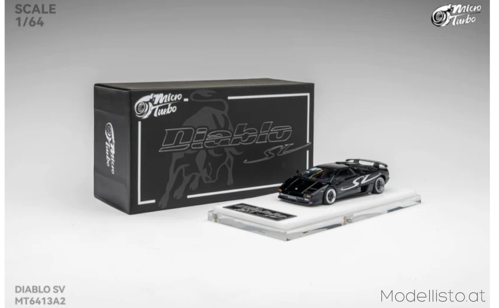 MT6413A2 Micro Turbo Lamborghini Diablo SV Piano Black