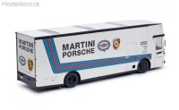450032400 1/18 Schuco Mercedes-Benz Renntransporter Porsche Martini Racing