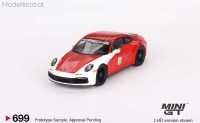 MGT699 MiniGT Porsche 911 (992) Carrera S Safety Car IMSA Daytona 2023 red/white