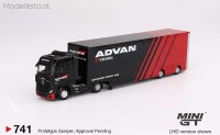 MGT741 MiniGT 2023 Mercedes-Benz Actros Racing Transporter Advan Style