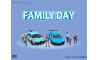 AD2410MJ American Diorama 1/64 Family Day, diecast Figuren Set