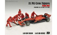 AD76550 American Diorama 1/18 F1 Pit Crew Figuren Set rot