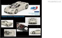 BBRDIE6430 1/64 BBR Pagani Utopia Presentation, grigio rinascimento