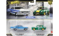 JHW50 Hotwheels Custom 1964 Galaxie 500 & 1967 Ford Anglia Racer Voiture de Course