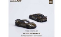 PR640049 Pop Race 1/64 Porsche 911 (992) Stinger GTR Carbon Edition brown