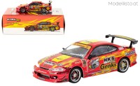 T64G-023-HKSRC 1/64 Tarmac HKS Hiper Silvia RS-2 red chrome Special Edition