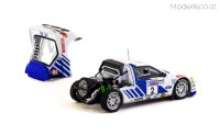 T64P-001-86RAC02 1/64 Tarmac Ford RS200 Lombard RAC Rally 1986 weiss/blau