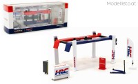 TC-T64A-TL001-HRC 1/64 Tarmac Garage Tools Set Honda Racing