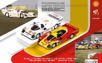 TinyYCOMBO64005 1/64 Tiny Porsche 962c Shell #18 & #17 Dunlop Supercup