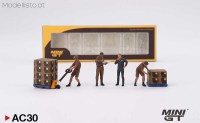 MGTAC30 MiniGT 1/64 UPS Europa Workers Figuren Set