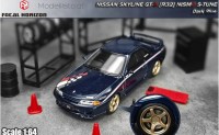 FH005 Focal Horizon 1/64 Nissan Skyline GTR-R32 with opening hood, blue