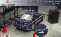 FH005 Focal Horizon 1/64 Nissan Skyline GTR-R32 with opening hood, blue