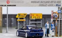 FH020 Focal Horizon 1/64 Nissan GTR-400 (R33) Nismo with opening hood, blue