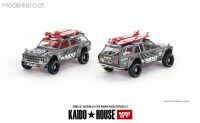 KHMG121 MiniGT 1969 Datsun 510 Wagon Kaido Offroad V1, grey/red